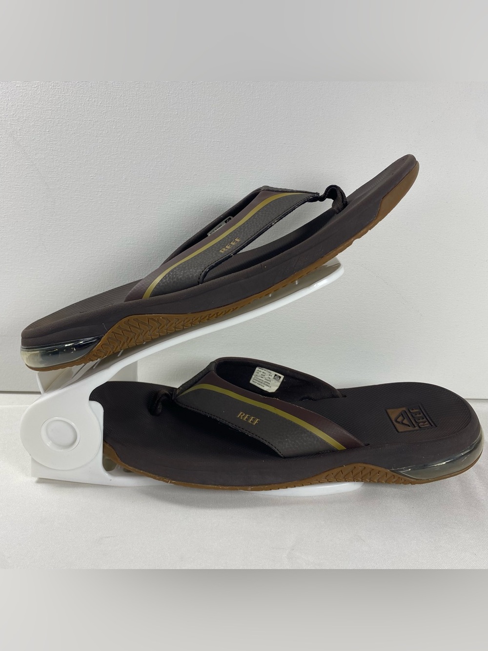Reef Anchor Mens 13 Brown Flip Flops Slip On Sandals Arch Support Comfort
